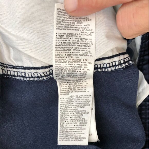 GAP Mens Essential Jogger Pants Large Casual Tapestry Navy Drawstring Pull On - Picture 9 of 16